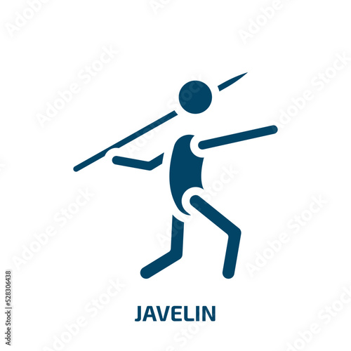 javelin vector icon. javelin, game, competition filled icons from flat sport equipment concept. Isolated black glyph icon, vector illustration symbol element for web design and mobile apps