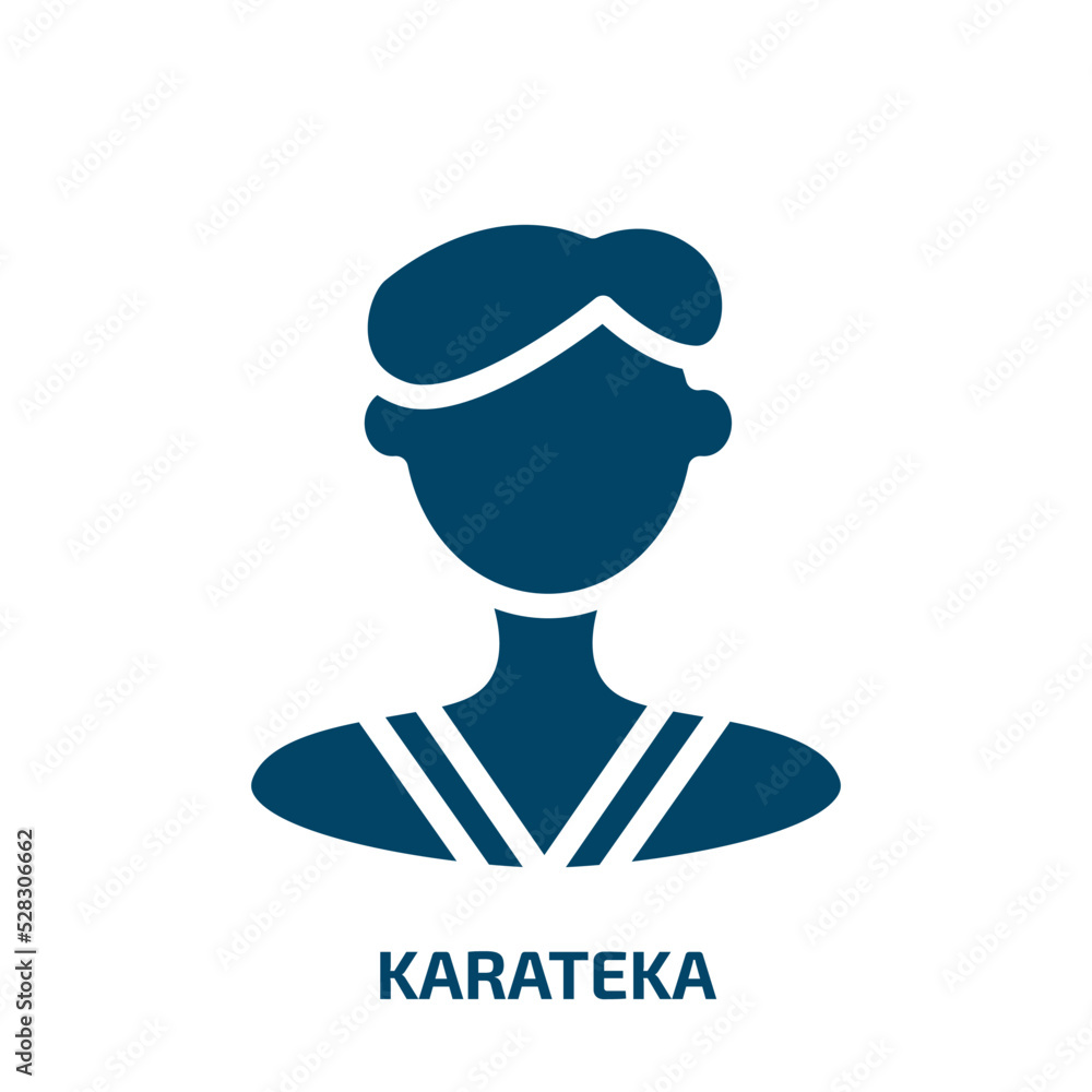 karateka vector icon. karateka, karate, belt filled icons from flat sport avatars concept. Isolated black glyph icon, vector illustration symbol element for web design and mobile apps karateka vector icon. karateka, karate, belt filled icons from flat sport avatars concept. Isolated black glyph icon, vector illustration symbol element for web design and mobile apps