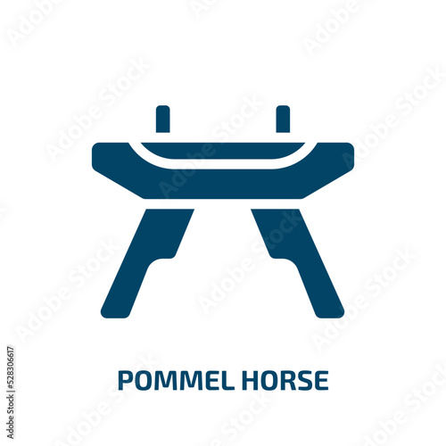 pommel horse vector icon. pommel horse, fitness, pommel filled icons from flat sports concept. Isolated black glyph icon, vector illustration symbol element for web design and mobile apps