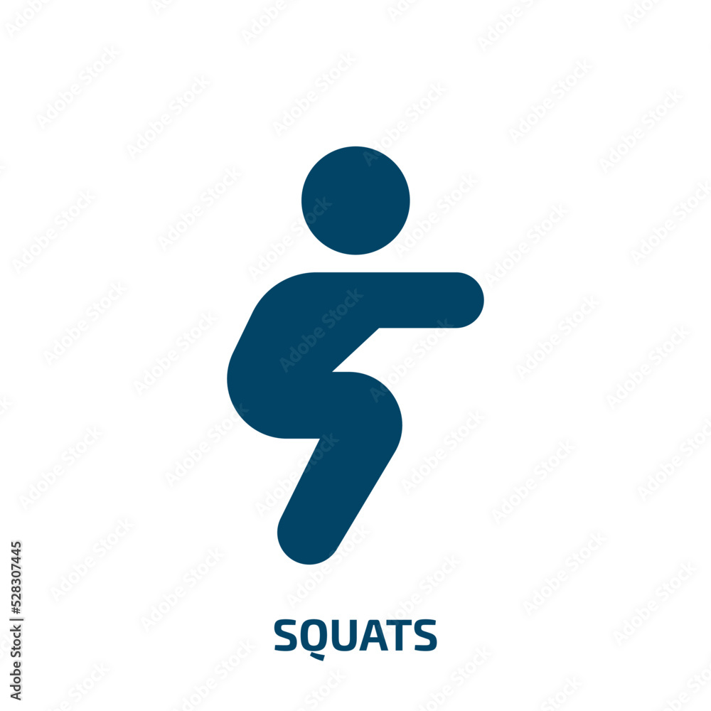 squats vector icon. squats, squat, fitness filled icons from flat sports concept. Isolated black glyph icon, vector illustration symbol element for web design and mobile apps squats vector icon. squats, squat, fitness filled icons from flat sports concept. Isolated black glyph icon, vector illustration symbol element for web design and mobile apps