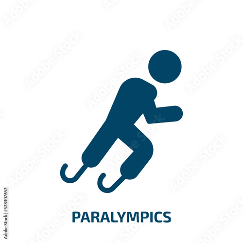 paralympics vector icon. paralympics, paralympic, games filled icons from flat sports concept. Isolated black glyph icon, vector illustration symbol element for web design and mobile apps photo