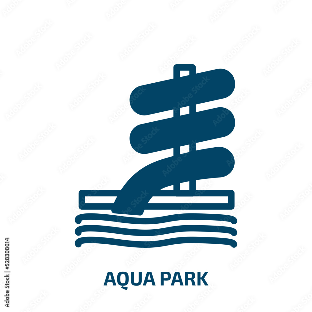 aqua park vector icon. aqua park, aqua, water filled icons from flat summer concept. Isolated black glyph icon, vector illustration symbol element for web design and mobile apps aqua park vector icon. aqua park, aqua, water filled icons from flat summer concept. Isolated black glyph icon, vector illustration symbol element for web design and mobile apps