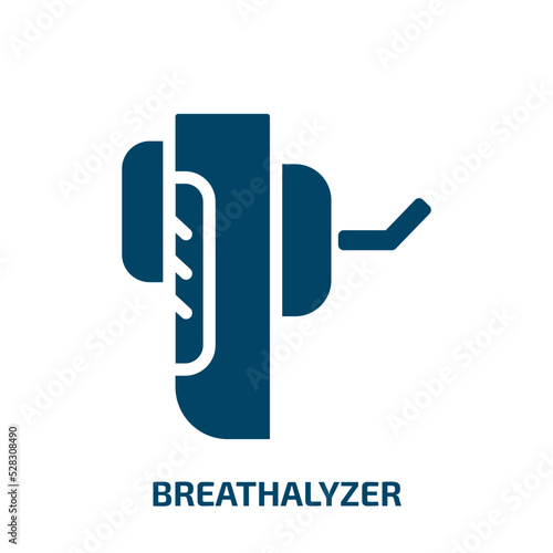 breathalyzer vector icon. breathalyzer, alcohol, control filled icons from flat travel accessories concept. Isolated black glyph icon, vector illustration symbol element for web design and mobile apps