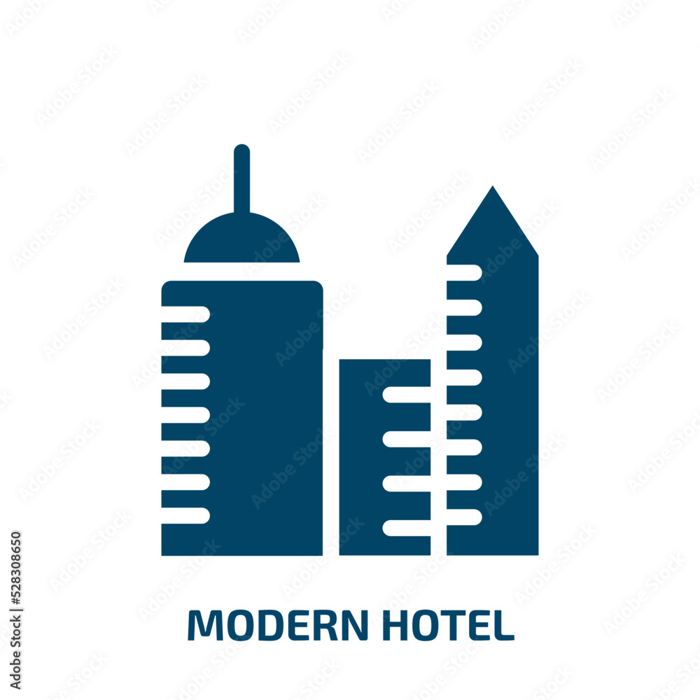 modern hotel vector icon. modern hotel, house, hotel filled icons from flat holidays concept. Isolated black glyph icon, vector illustration symbol element for web design and mobile apps modern hotel vector icon. modern hotel, house, hotel filled icons from flat holidays concept. Isolated black glyph icon, vector illustration symbol element for web design and mobile apps