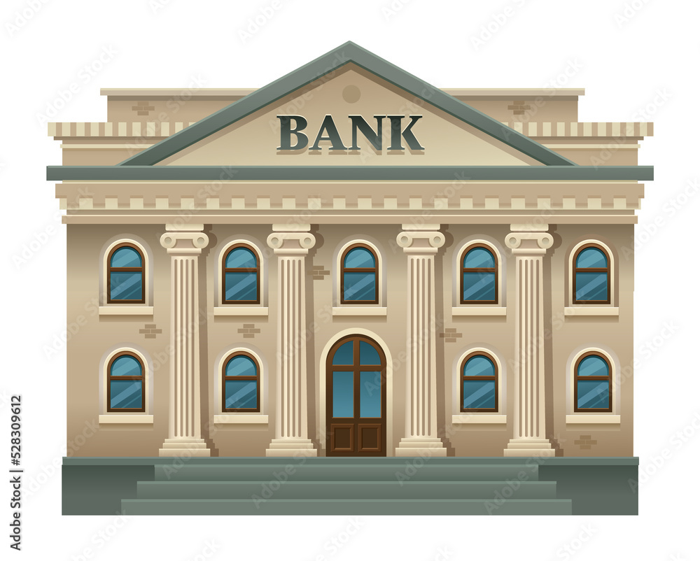 Bank building. Bank in the city Bank building. Bank in the city