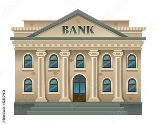 Bank building. Bank in the city