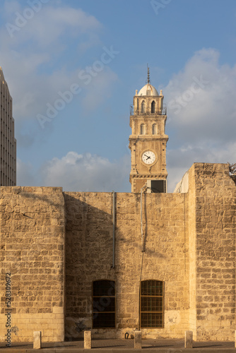 HAIFA, ISRAEL - JULY 21, 2022: Al-Jarina Mosque (Al-Masjid Al-Kabir) was built in the late 18th century, during the Ottoman era. photo