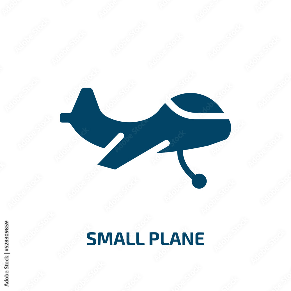 small plane vector icon. small plane, plane, jet filled icons from flat vehicles and transports concept. Isolated black glyph icon, vector illustration symbol element for web design and mobile apps small plane vector icon. small plane, plane, jet filled icons from flat vehicles and transports concept. Isolated black glyph icon, vector illustration symbol element for web design and mobile apps