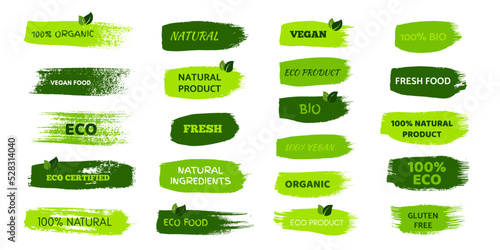 Green natural bio labels