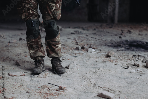 Military steps close-up.