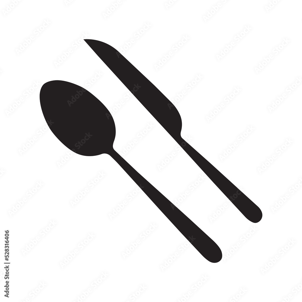 Dining fork knife cutlery icon | Black Vector illustration | Dining fork knife cutlery icon | Black Vector illustration |
