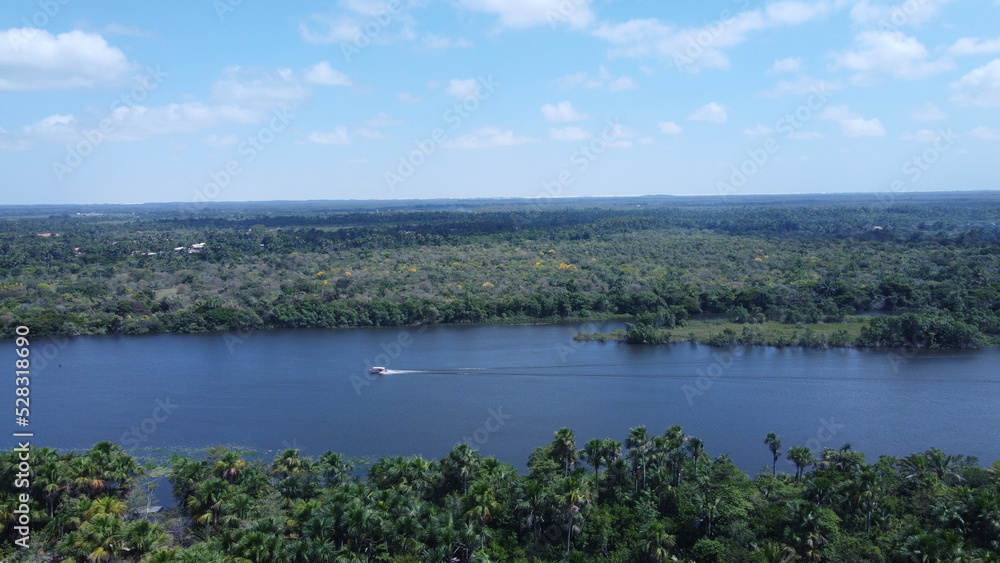 Fototapeta premium Foto Aérea Rio Preguiça Barreirinhas - São Luis do Maranhão