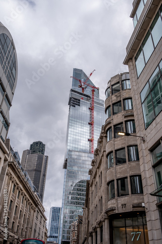  The famous office building - The Cheesegrater (Leadenhall Building) in the City of London one of the leading centers of global finance.