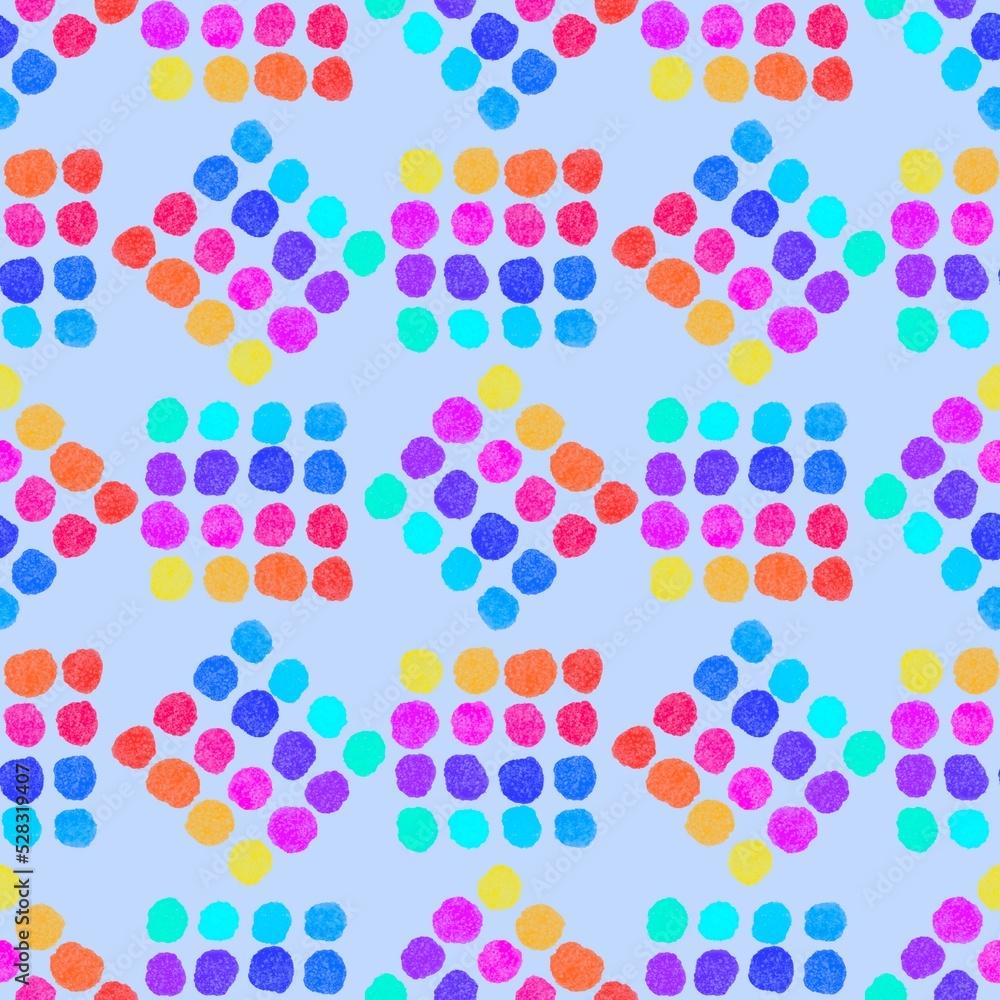 Watercolor polka dots seamless circle geometric pattern for kids clothes print and accessories and fabrics