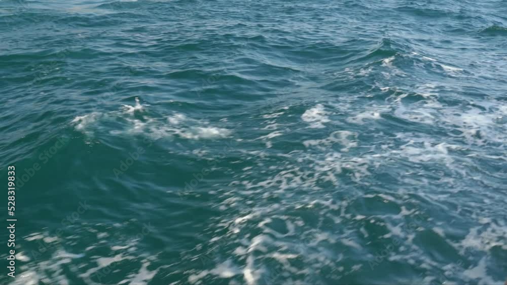 View from ship on the sea waves. Splash sea wave View from ship on the sea waves. Splash sea wave