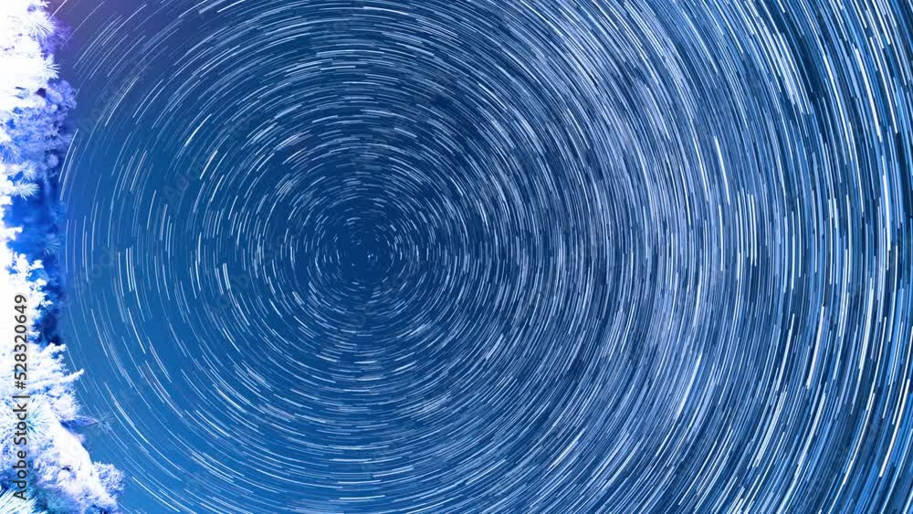 Joshua Tree National Park Star Trails Polaris and Draconids Meteor Shower North Sky Vertical Shot California USA Astrophotography Time Lapse