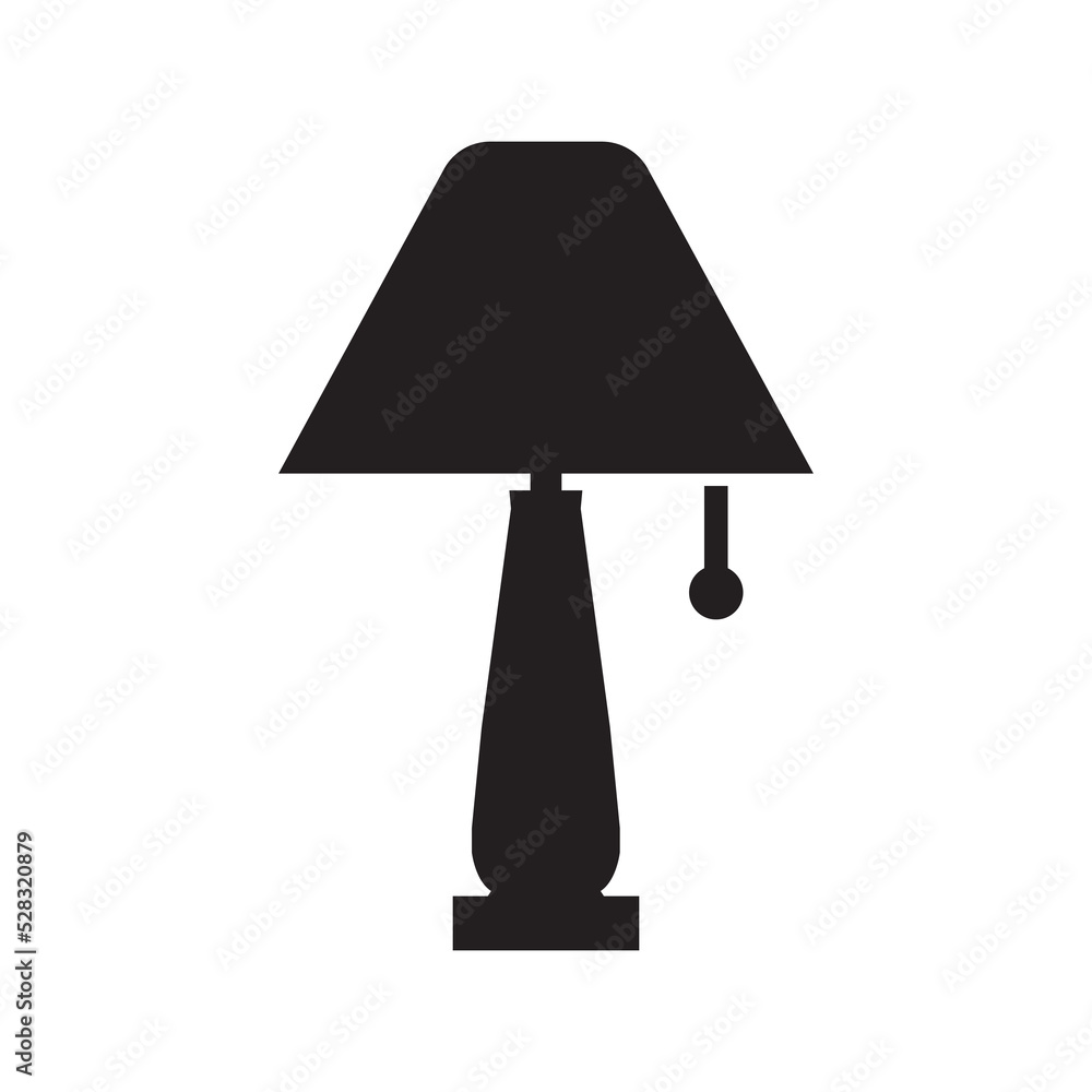 Bedroom stand lamp light icon | Black Vector illustration | Bedroom stand lamp light icon | Black Vector illustration |