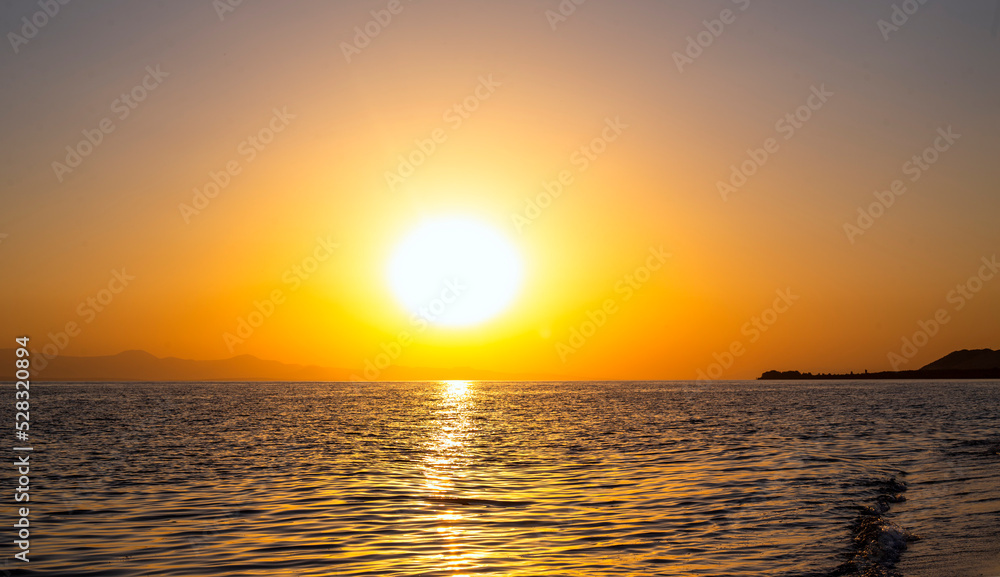 sunset over the sea sunset over the sea