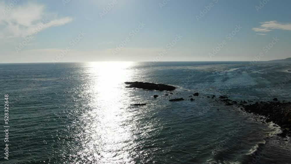 California Coastline Rocky Shore Aerial Shot Forward in Palos Verdes Southern California California Coastline Rocky Shore Aerial Shot Forward in Palos Verdes Southern California
