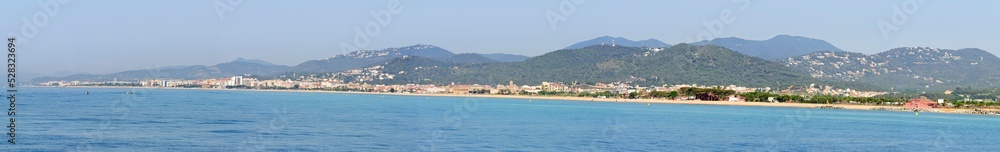 Costa Brava coast between Calella and Blanes, Catalonia, Spain.