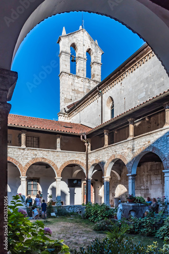 cloister of the monastery st. francis in pula, croatia