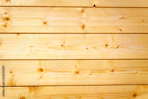 Wood texture background Yellow pine wood planks wall texture background flat frontal smooth planed