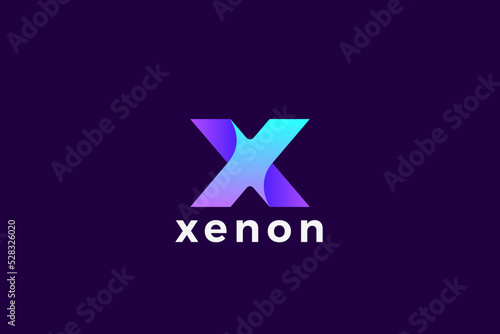 Letter X Logo Design vector template. Monogram Logotype concept icon.