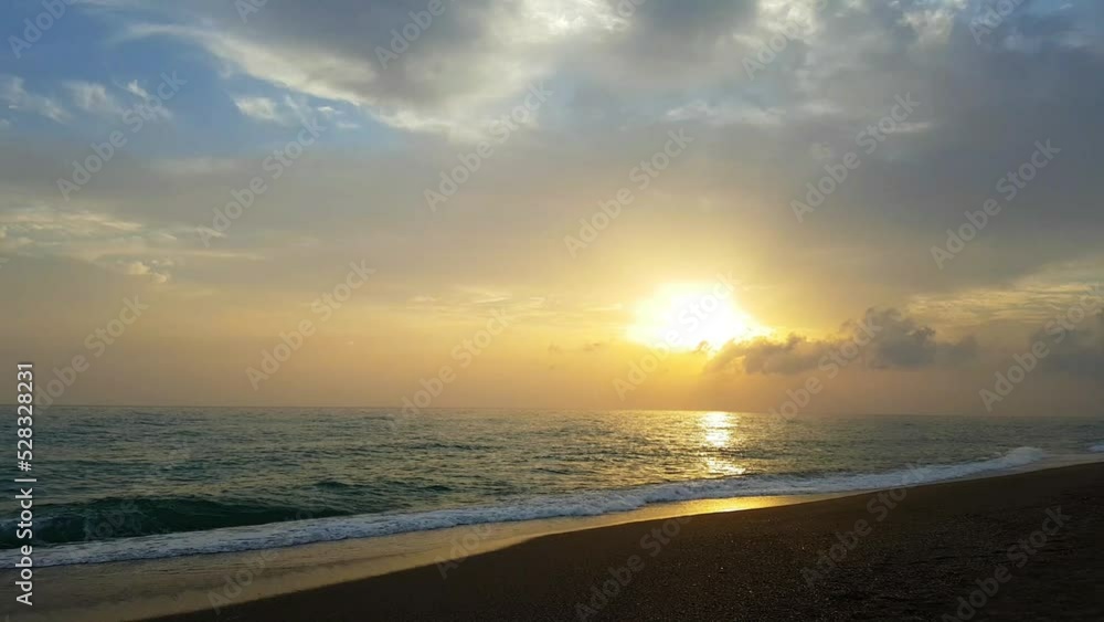Beatiful sunset on a sea with clouds Beatiful sunset on a sea with clouds
