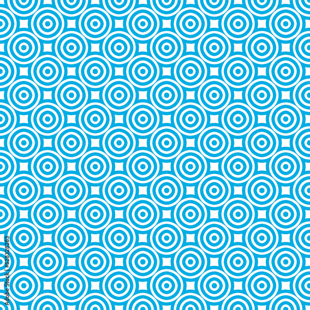 Geometric Blue white Texture Circular Shape Background Tiles Wallpaper Banner Backdrop Fashion Carpet Clothes Fabric Textile Interior Design Decorative Laminates Elements Graphics Print Pattern