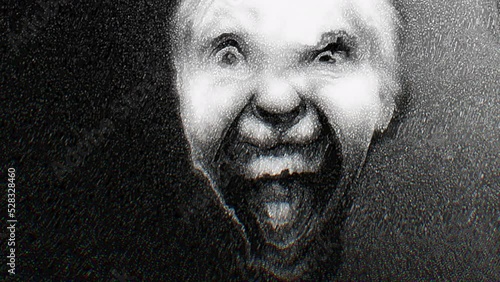 Nightmares, scary monsters with evil faces for Halloween, computer ai generated hellish characters. photo