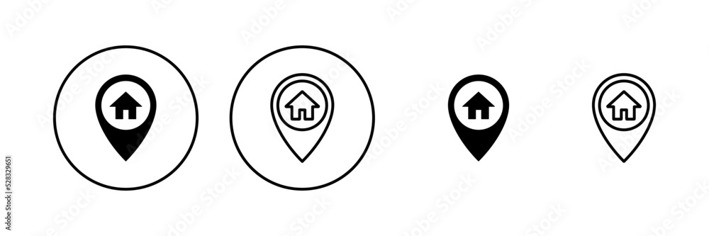 Address icon vector. home location sign and symbol. pinpoint Address icon vector. home location sign and symbol. pinpoint