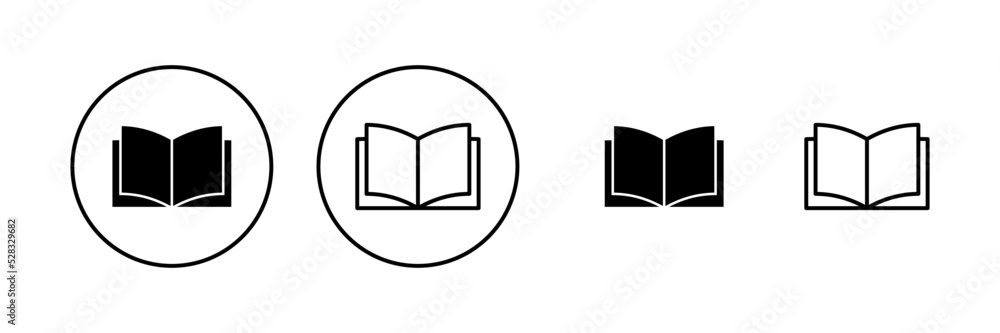 Book icon vector. open book sign and symbol. ebook icon Book icon vector. open book sign and symbol. ebook icon