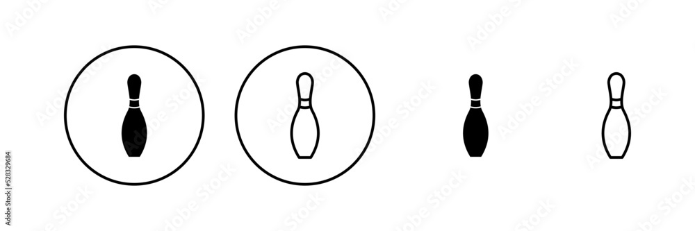 Bowling icon vector. bowling ball and pin sign and symbol. Bowling icon vector. bowling ball and pin sign and symbol.
