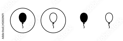 Balloon icon vector. Party balloon sign and symbol