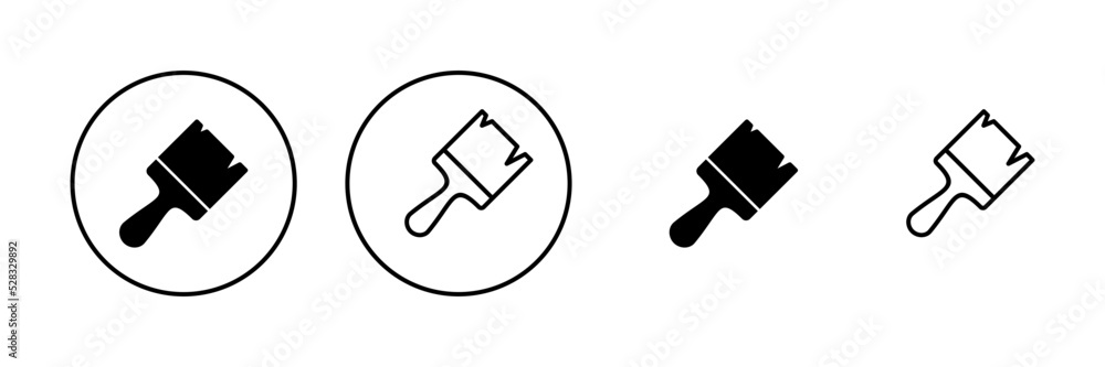 Paint icon vector. paint brush sign and symbol. paint roller icon vector Paint icon vector. paint brush sign and symbol. paint roller icon vector