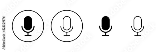 Microphone icon vector. karaoke sign and symbol