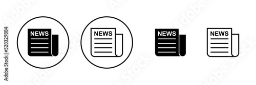 Newspaper icon vector. news paper sign and symbolign