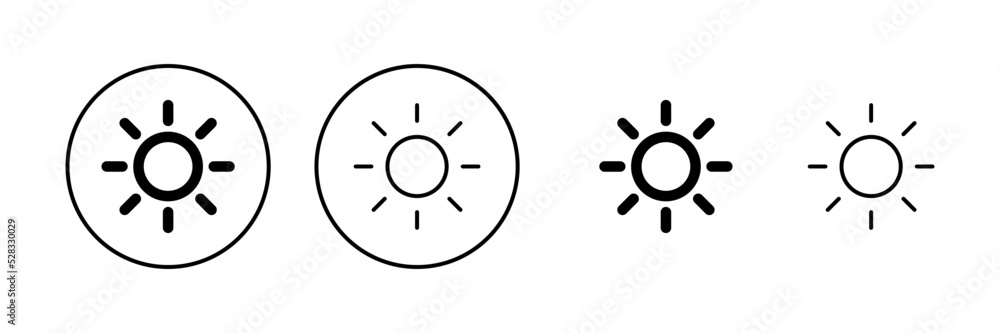 Sun icon vector. Brightness sign and symbol Sun icon vector. Brightness sign and symbol