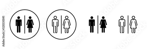 Toilet icon vector. Girls and boys restrooms sign and symbol. bathroom sign. wc, lavatory