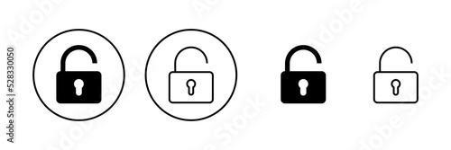 Unlock icon vector. Unlock sign and symbol. unlocked padlock icon