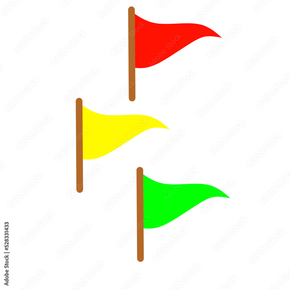 vector graphic illustration of red yellow and green flag icon or symbol Stock Vector Adobe Stock