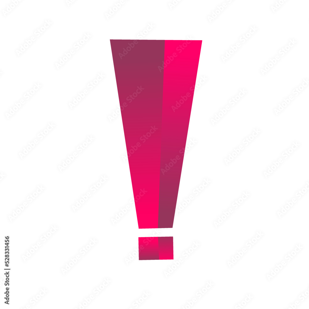 exclamation mark icon or symbol, vector graphic illustration exclamation mark icon or symbol, vector graphic illustration