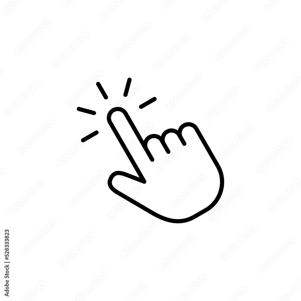 Hand click icon vector for web and mobile app. pointer sign and symbol. hand cursor icon Hand click icon vector for web and mobile app. pointer sign and symbol. hand cursor icon