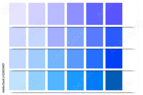 Blue color palette. Design element. Pastel color sky. Vector illustration. Stock image.