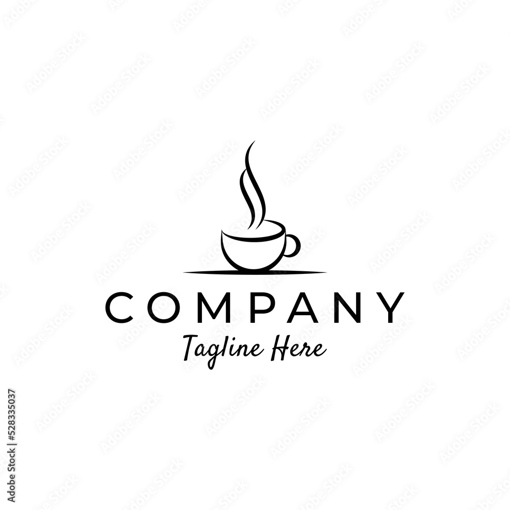 Fototapeta premium abstract coffee cup logo design