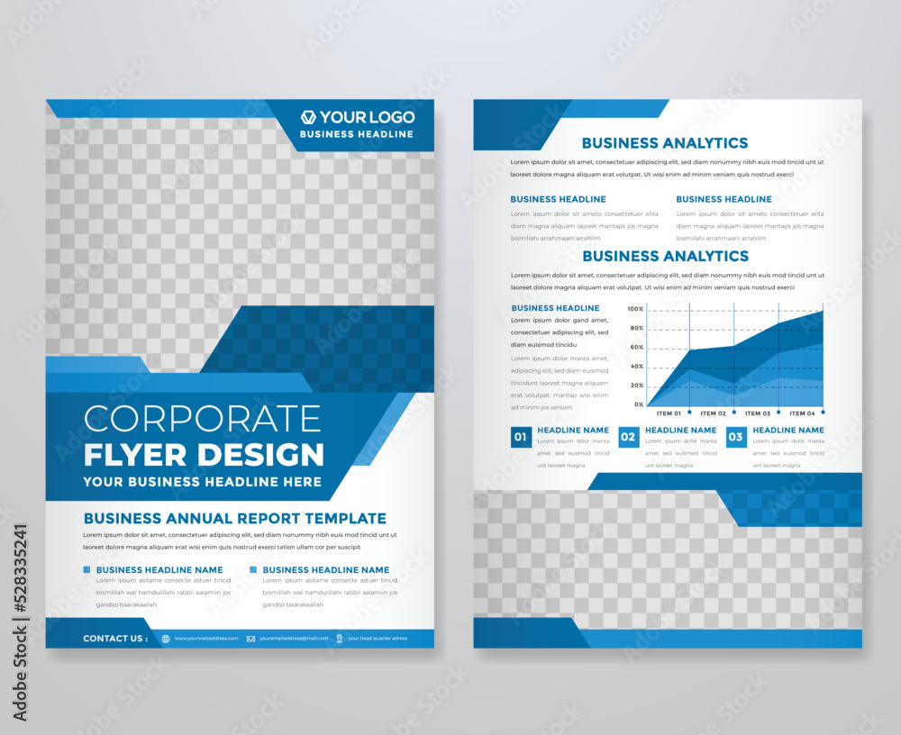 business flyer template with abstract background style use for corporate poster