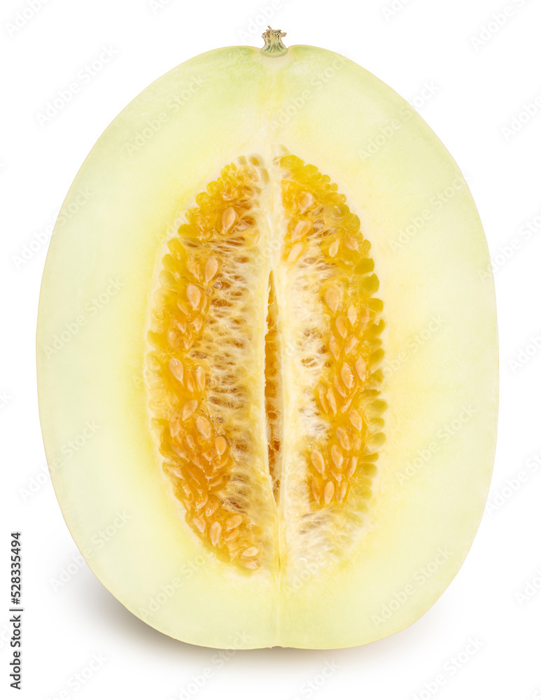 Orange Melon isolated on white background, Oriental melon, Yellow Korean Melon on white With work path. Orange Melon isolated on white background, Oriental melon, Yellow Korean Melon on white With work path.