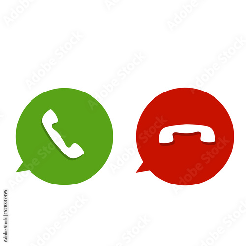 電話アイコン吹き出しセット