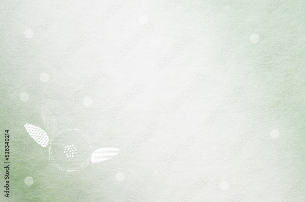 Green gradient Japanese &ldquo;washi&rdquo; paper texture background. Modern floral