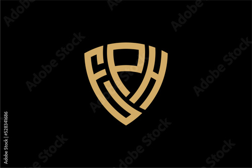 EPH creative letter shield logo design vector icon illustration photo